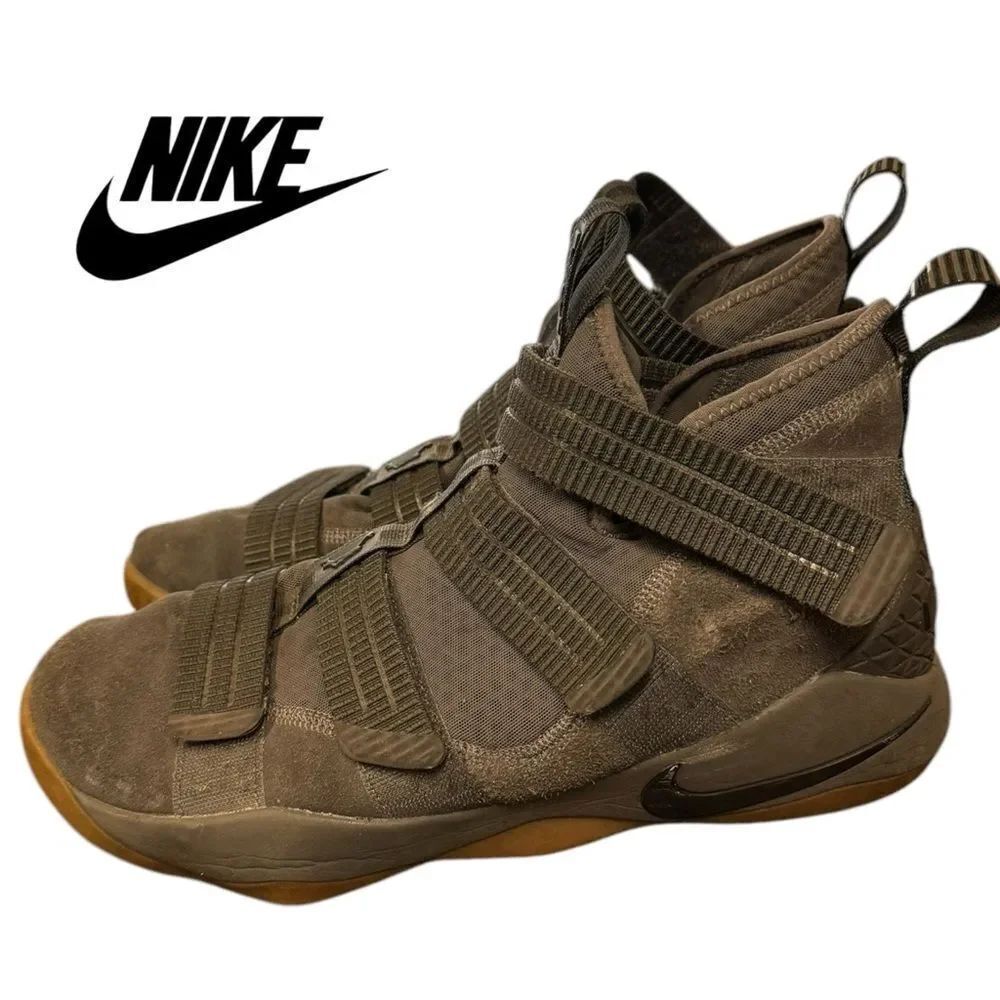 Nike LeBron Zoom Soldier 11 Men's Grey Gum Basketball Shoes Sneakers 12